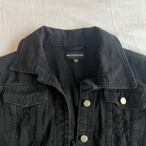 Pretty Little Thing  Black Denim Jacket