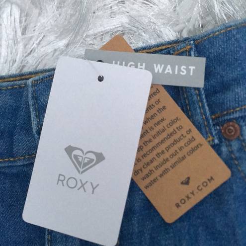 Roxy New Women’s  Raw Hem High Rise Denim Jean Shorts