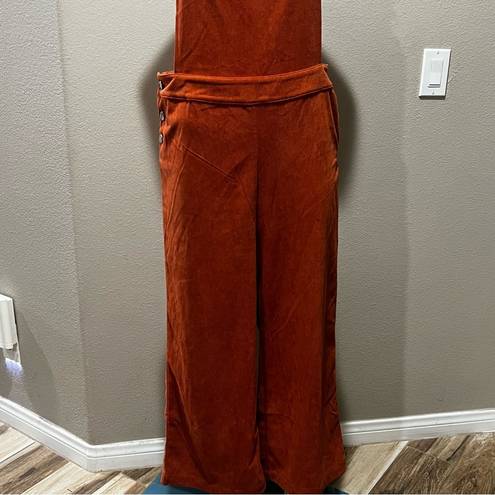 Petal  dew orange corduroy overalls