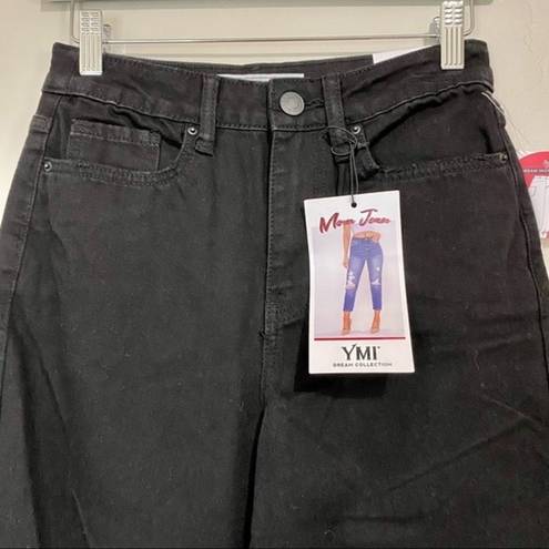 Ymi  Women’s Dream Authentic Denim Distressed Skinny Jean Black Size 26 NWT