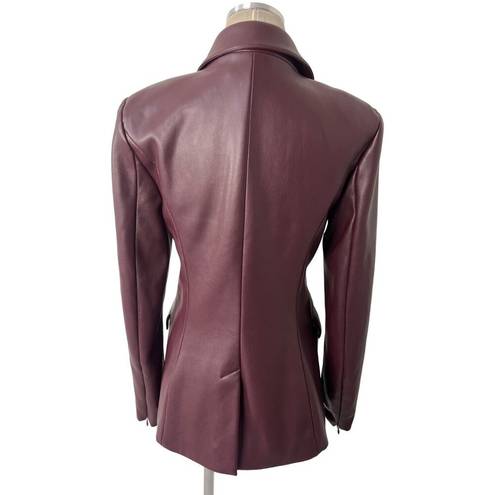 Good American  Better Than Leather Sculpted Blazer in Malbec003 Small Womens