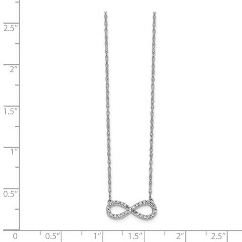 infinity Necklace 14k White Gold