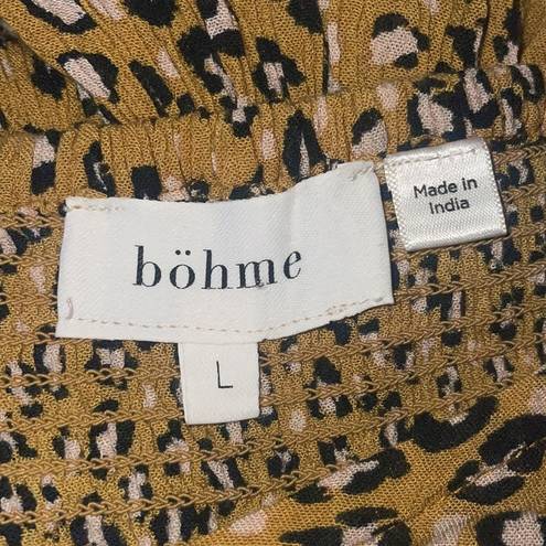 Bohme  Women’s Size Large Animal Print Cropped Blouse