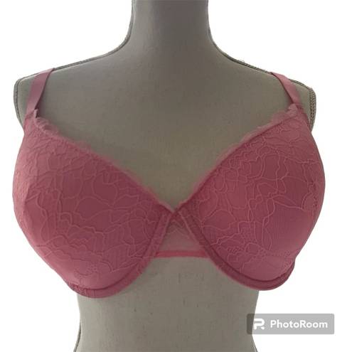 Juicy Couture  Padded Pink Lace Adjustable Straps Women’s Cup Size 38DD Barbie