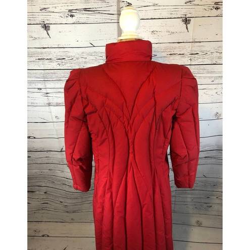 Edge 1980s The Waters  Vintage Red Quilted Down Puffer Coat size small