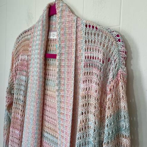 RD Style  NEW Pastel Sonole Open Stitch Yarn Knit Cardigan Sweater ~ NWT Size S