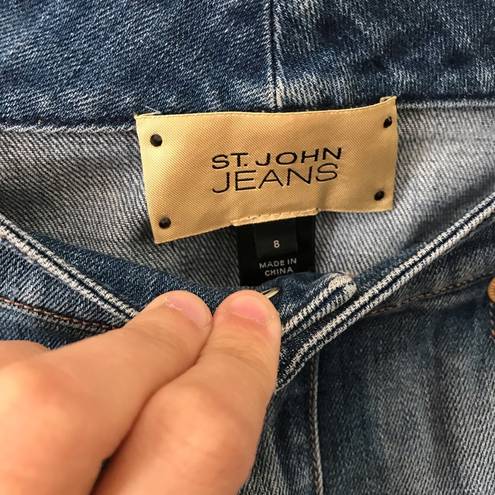 St. John  Jeans Straight Leg Mid Rise Med Wash