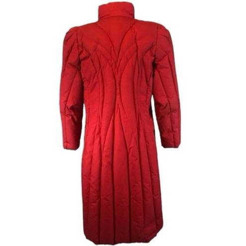 Edge 1980s The Waters  Vintage Red Quilted Down Puffer Coat size small