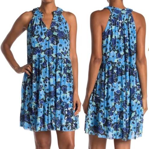 Donna Morgan  Floral Sleeveless Shift Dress Size 6, SOFT WHITE/ FRENCH BLUE NWT