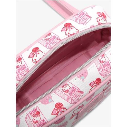 Sanrio New  Hello Kitty Loungefly pink kawaii strawberry milk mini crossbody bag