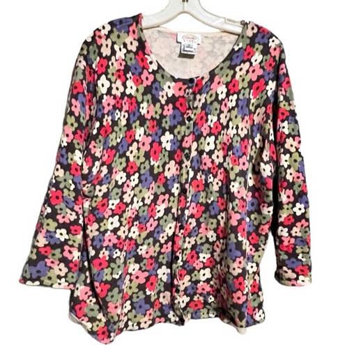 Talbots  Floral Cardigan Sweater