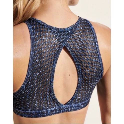 Peloton RARE  “With” Stardust Tweed Sports Bra Logo High Neck Mesh- Size Small