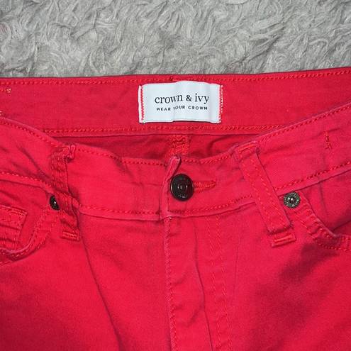 Crown & Ivy  Red skinny jeans