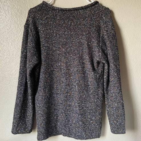 Coldwater Creek Grey V-Neck Sweater Top