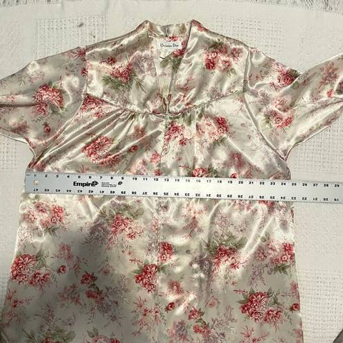 Christian Dior altered  floral housecoat pajama nightgown TLS1 7056