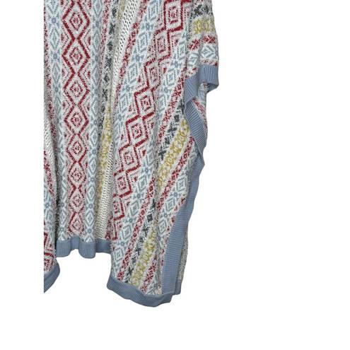 CAbi  Love Carol Women's Top Siesta Knit Poncho Boho Fringe Sweater Cardigan XS