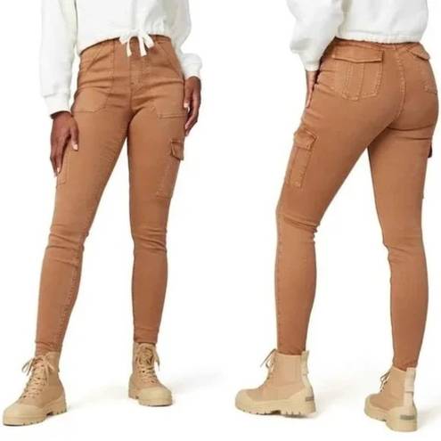 Spanx  Petite High Waisted Stretch Twill Ankle Cargo Pant in Honey Glow