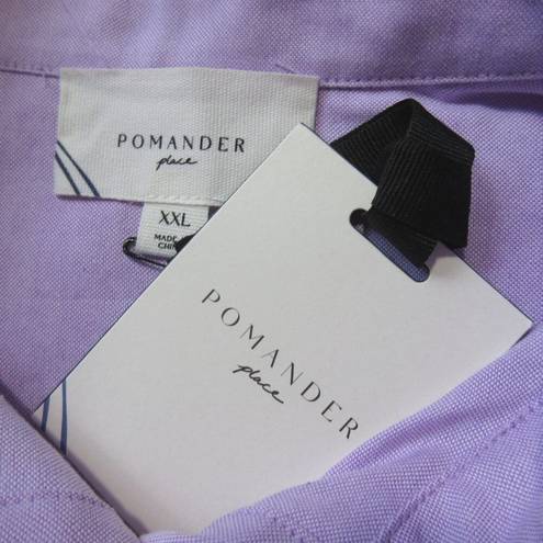 Tuckernuck  NWT POMANDER PLACE Oxford Harris in Lavender Purple Shirt Dress XXL