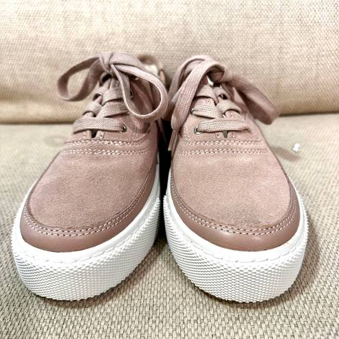 ALLSAINTS Bella Suede Leather Low Top Platform Sneakers