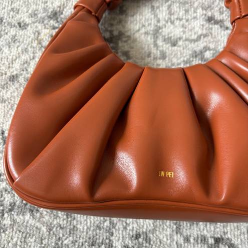 JW Pei  GABBI RUCHED HOBO HANDBAG NUTELLA