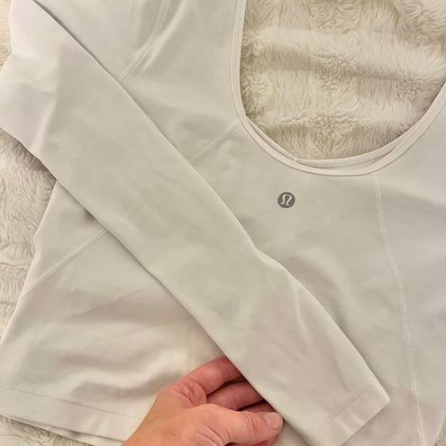 Lululemon White Long Sleeve Align Tank