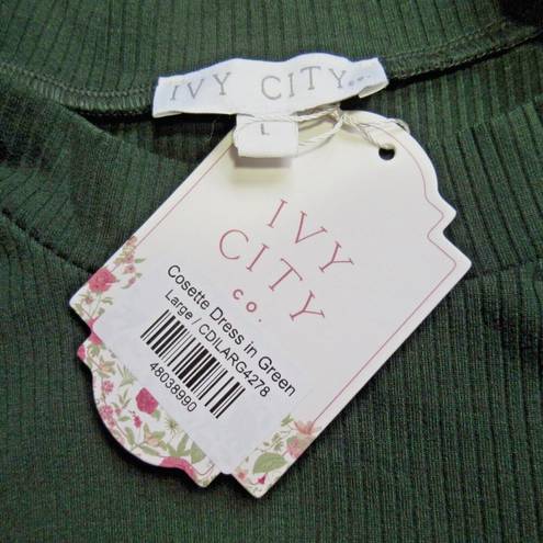 Krass&co NWT Ivy City . Cosette Midi in Green Tiered Tulle Skirt Fit & Flare Dress L