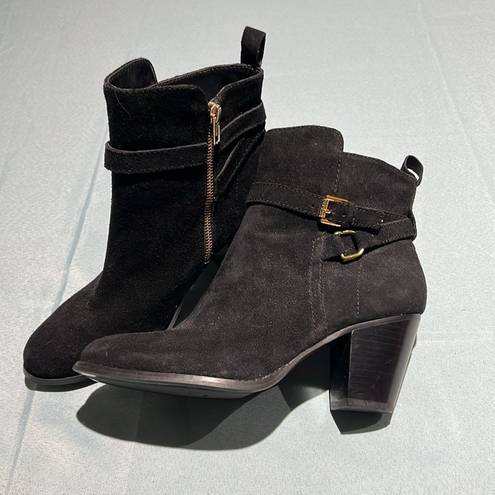 Polo  RALPH LAUREN BLACK Suede ankle boots Size 8.5 B34