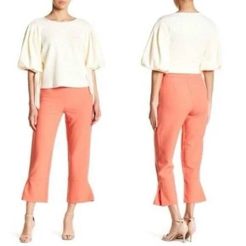 Romeo + Juliet Couture  Split Cuff Crop Pants Coral Flat Front Trouser