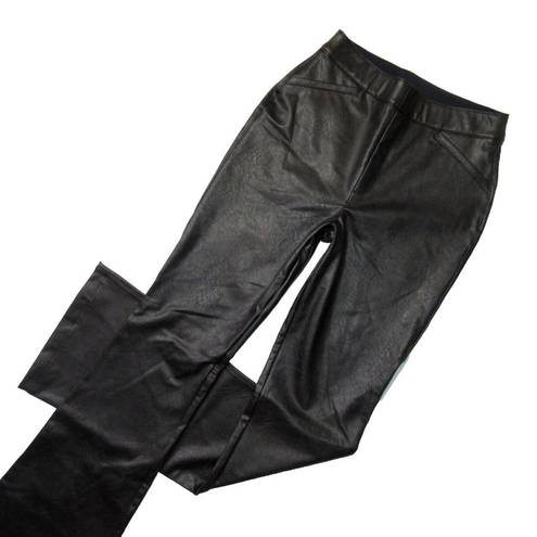 Spanx NWT  20457R Leather-Like Flare in Black Faux Pull-on Pants XS x 33