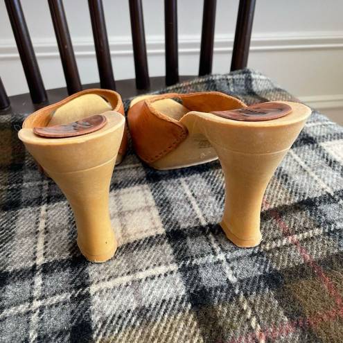 Candie's Vintage 80s Candie’s Candie Heeled Mules Shoes Tan 8