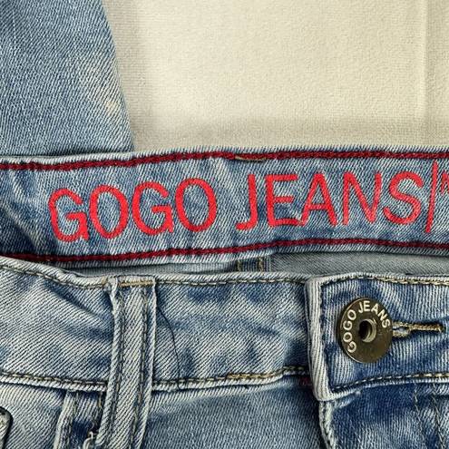 Gogo Jeans  Junior Women's Mid-Rise Distressed Ankle Denim Jeans Size 3