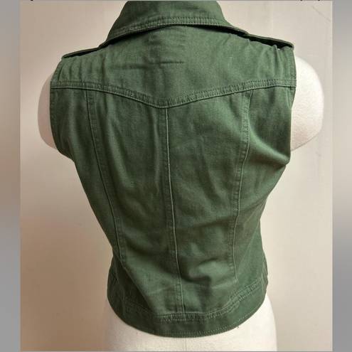 Dolled Up Army Green Vest