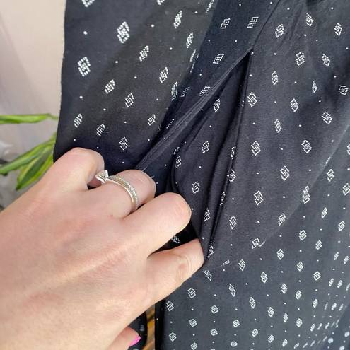 Black Diamond ABLE Lena Asymmetric Button-Down Wrap Over Midi Dress in  Print