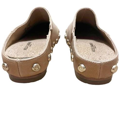 Kelsi Dagger  Brooklyn Studded Leather Slip On Mules Tan Size 5.5