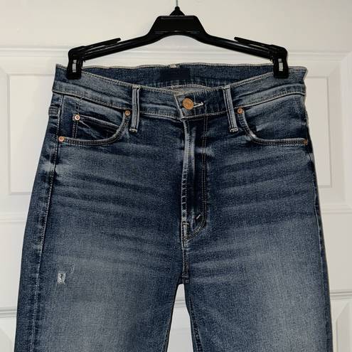 MOTHER The mid rise dazzler ankle fray in “going in circles” size 26