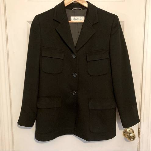 Max Mara  Utility Cargo Pocket Wool Peacoat