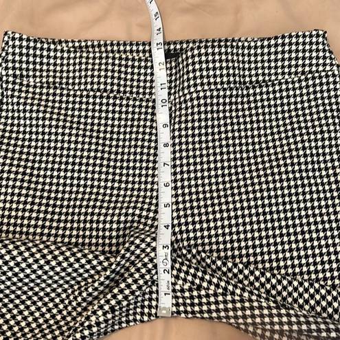 Talbots NWOT  sz12 black/white check Chatham ankle pant back pockets ankle slits