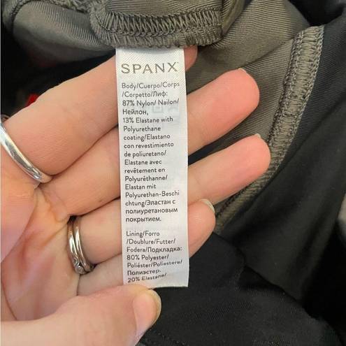 Spanx  Faux Leather Moto Leggings in Gunmetal