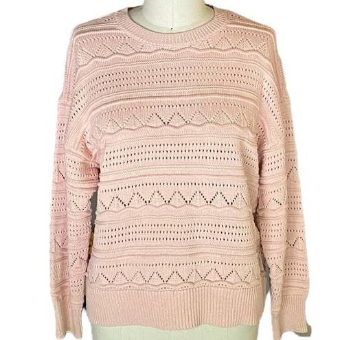 Petal NWT -  Ladies Pink "Spring " Summer Cotton Sweater NWT ~ Women's Size L