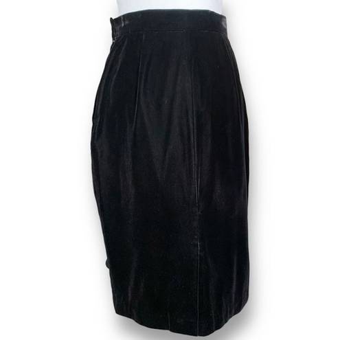 Krass&co Women’s Vintage SK &  Skirt Black Velvet Tailored Pencil Festive Formal