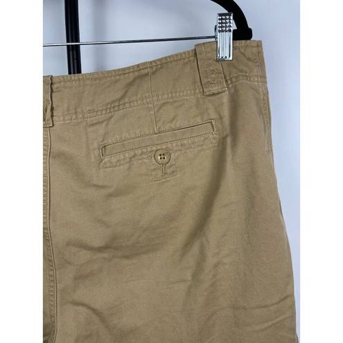 Krass&co Lauren Jeans . Tan Khaki 100% Cotton Cargo Shorts Size 16