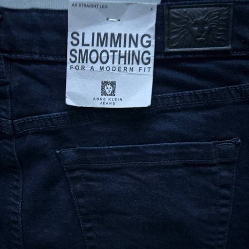 Anne Klein New  Womens Slimming Smoothing AK Straight Leg Blue Jeans Size 4