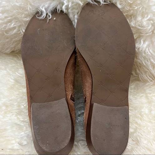 Jack Rogers  Suede Scalloped Ankle Booties Tan 10M