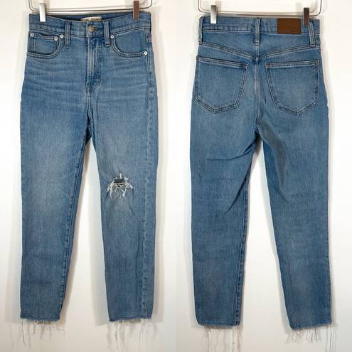 Madewell  The Perfect Vintage Jean Medium Wash Distressed High Rise Size 24