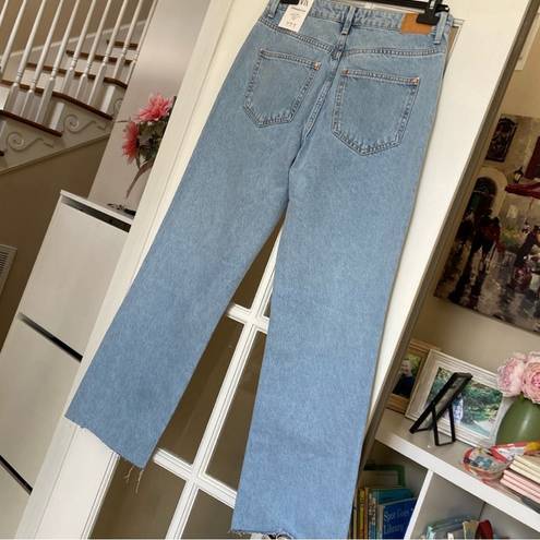 ZARA high rise straight fit ankle length jeans Size 8 NWT