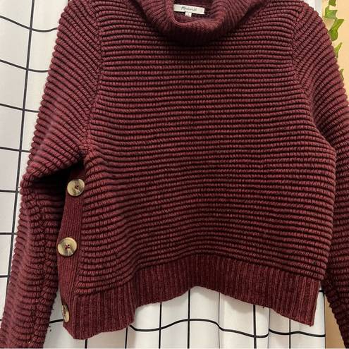 Madewell  Side Button Turtleneck Sweater Small