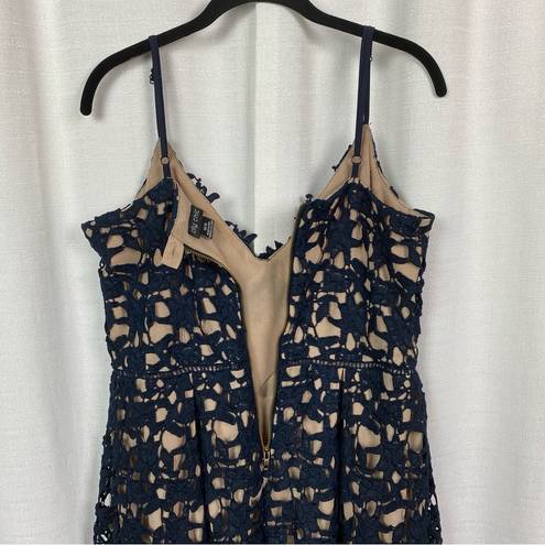 City Chic  Navy Blue So Fancy Crochet Lace Dress Sz.XS/14W