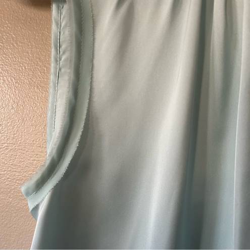 Rococo NWT Idem Ditto Seafoam Green Satin High Neck Tank/Blouse Sieze Small