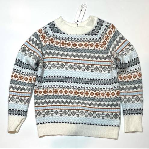 Treasure & Bond  Fair Isle Crewneck winter Sweater