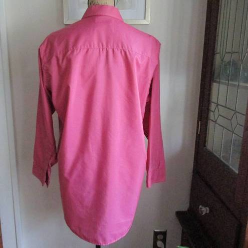 Oscar de la Renta Vintage  Shirt L Pink Button Down Long Sleeve Women Barbiecoree